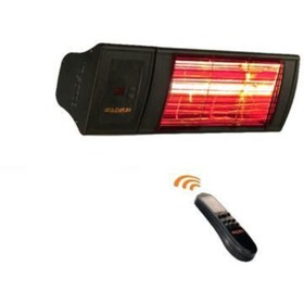 Resim GOLDSUN Supra Plus Gss20p 2000w Uzaktan Kumandalı Su Korumalı Elektrikli Infrared Isıtıcı-siyah 