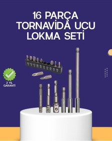 Resim Diğer 16 Parça Bits Ve Adaptör Seti Vidalama Tamir Bakım Seti Renkli 