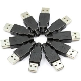 Resim 10 Adet 4pin 2.0 Usb Erkek Soket Plastik Kapaklı Usb Fiş Konektör 