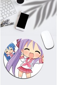 Resim pixolog Partici Anime Girl Yuvarlak Mouse Pad Kaymaz Tabanlı 1875 