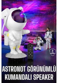 Resim Çocuklara Özel Projeksiyon Astronot Lamba Speaker Sevimli 