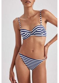 Resim Defacto Fall in Love Regular Fit Çizgili Bikini Alt A9458AX23HSNV30 Lacivert 
