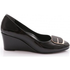 Resim Dgn 25326 Kadin Silver Taşli Tokali Dolgu Taban Ayakkabi 25326-2428-R1643 Siyah 