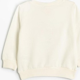 Resim Kız Bebek Unicorn Sweatshirt Uzun Kollu Bisiklet Yaka Şardonlu Pamuklu 