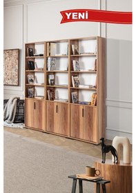 Resim 8303 Evm Kitaplık , 6 Kapaklı , 18 Bölmeli , 15 Raflı , Söğüt , Ofis , Çalışma Odası Diğer 