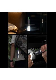 Resim Büro Ev Ofis Kamp Keyfi İçin Type-c Şarjlı Lamba 750lm Işıklı El Feneri Gri 