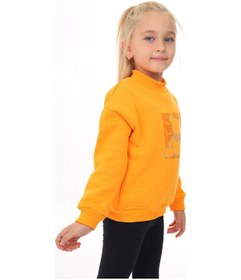 Resim Toontoy Kids Toontoy Kız Çocuk Baskılı Sweatshirt Hardal 