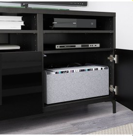 Resim Tv Sehpası, Venge-parlak Cila-siyah, 120x42x74 Cm, Selsvıken Siyah 