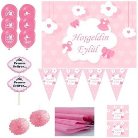 Resim Bebek Hastane Odası Süsü Hediyelik Seti Kız Bebek Odası Süsleri B 