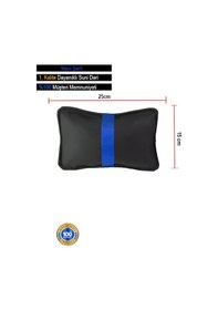 Resim Subaru Forester Oto Koltuk Boyun Yastığı Mavi Şerit 2 Adet Siyah 