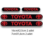 Resim Toyota 3d Damla 4'lü Oto Sticker Set 1 