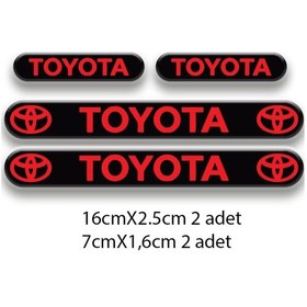 Resim Toyota 3d Damla 4'lü Oto Sticker Set 1 