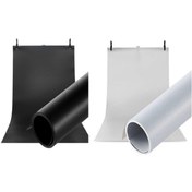 Resim Hdg Ürün Çekim Fotoğraf Fonu Plastik Stüdyo Fonu Beyaz Siyah 70x100 Cm - Özel Karton Tüp Ruloda 
