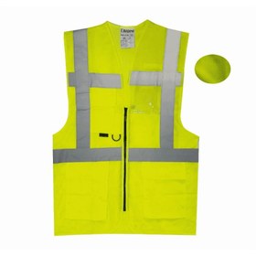 Resim Uniwest UW-220 Reflektörlü Cepli Mühendis İkaz Yeleği Fosfor Sarı - M 