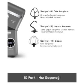 Resim Karaca Mastermaid Chef Ultra D2000W Dijital Ekranlı Mutfak Şefi 7l+ Hassas Mutfak Tartısı Hediye 