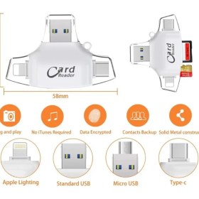 Resim DNR Bilişim Çok Fonksiyonlu Kart Okuyucu Mikro Sd Tf Kart Okuyucu Adaptör USB 3.0 Otg Iphone/android/type C 