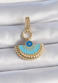 Resim Pirinç Gold Renk Nazar Boncuklu Ajda Charm Diğer 