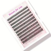 Resim 200 Adet DIY Doğal Sahte Kirpik Seti - Yumuşak Sahte Vizon, Kabarık & Kalın Bireysel Uzatmalar, Başlangıç Dostu, Yeniden Kullanılabilir, Festival & Sahne Görünümü için Hacimli Kedi Gözü Stili 