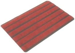Resim KARMAT Kapı Önü Paspası, 6 Şeritli Halılı Paspas, Toz Ve Nem Alıcı Paspas, Bordo, 45 * 70 BORDO-45 x 70 