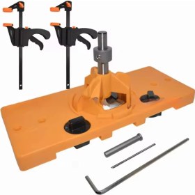 Resim VintageVo Sondaj Menteşe Deliği Aracı Kiti Konumlandırma Kupası Stil Sıkıcı Kılavuz Menteşe Deliği Bulucu Kapı Deliği Şablon Menteşe Jig (Yurt Dışından) 