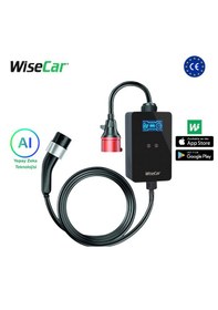 Resim Wisecar Wtp3 22 & 11 Kw Taşınabilir Yapay Zeka Destekli Akıllı Elektrikli Araç Şarj Cihazı Mobil Uygulama & Wisecar Aı 22 kw 
