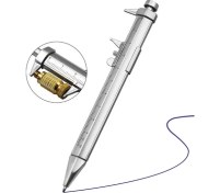 Resim Liyao Mavi Çizgi Yeni 0-100 Kumpas Kalem Sürmeli Kaliper Rulo Tükenmez 1.0mm Plastik Öğrenci Kırtasiye Kumpas Kalem Percision Ölçme Aletleri (Yurt Dışından) 