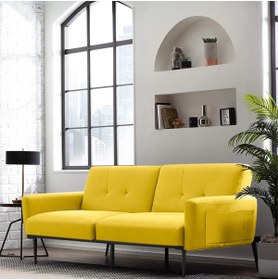 Resim SCY Sohewson Metal Ayak İç Mekan 2Li Koltuk Dergilikli Cepli Kolçaklı Lobi Koltuğu Oturma Takımı 