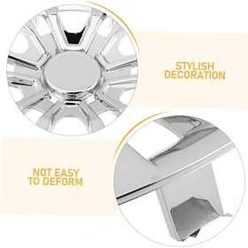 Resim TOPBATHY Golf Cart Wheel Center Hub Caps Chrome Finish Protective Covers For Electric Vehicles Forklifts Easy Installation Stylish Exterior Upgrade 