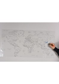 Resim Türkiye ve Dünya Haritası Set Statik Kağıt Tahta 
