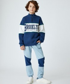 Resim Koton Jogger Eşofman Altı Renk Bloklu Mavi 5wkb40063tk Mavi 