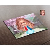Resim Kişiye Özel Kız Çocuk Karikatürlü Ahşap Puzzle-17 