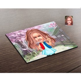 Resim Kişiye Özel Kız Çocuk Karikatürlü Ahşap Puzzle-17 