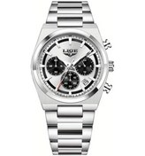 Resim Fochsia Lıge Erkek Kuvars Saati Gümüş Mavi Kadran Tarih Gece Işığı Paslanmaz Çelik Kordon Okul Spor Diğer 