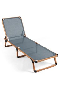 Resim Missidea Alüminyum Katlanır Ve Taşınır Şezlong Teak+jeans Mavi 