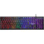Resim Everest Klavye Oyuncu Gaming Rgb Rainbow Membrane Everest KB-24 