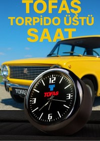 Resim carlone Tofaş Amblemli Torpido Üstü Retro Saat-Reflektörlü Akrep-Yelkovan-Şık Tasarım 