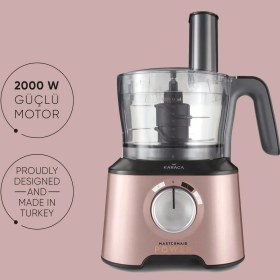 Resim Karaca 10 Farklı Aparatlı Mutfak Gıda Hazırlama Seti Mutfak Robotu, 2000W Ultra Güç Ile Tüm Mutfağa Yeter! , Onerous Mutfak Tartısı Hediye 