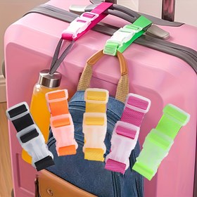 Resim 5 adet Hızlı Çıkarılabilir Tokalı Ayarlanabilir Seyahat Valiz Askıları - Dayanıklı Polyester, Hafif ve Kullanımı Kolay Güvenlik Askıları, Valizler, Araba Bagajları ve Seyahat Gereksinimleri için Seyahat Gereksinimleri | Ayarlanabilir Askılar | Dayanıklı Polyester, Valiz Askıları 