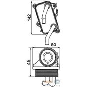 Resim BEHR Clc 24 000p A1121880401 Mercedes Tüm Araçlar Yağ Soğutucusu 112/113 210/220 - 345 Halk Otobüsü 