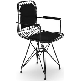 Resim Knsz masa sandalye takımı hem75mazlum crdsyh 060*060 klçsm 1 sandalye syhsyh kolçaklı sırt minderli 