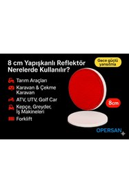 Resim opersan 80 MM KIRMIZI RENK KENDİNDEN YAPIŞKANLI KEDİ GÖZÜ 