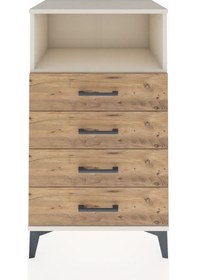 Resim Hyperion Komodin Tek Raflı 4 Çekmeceli 60x44x106 Aytaşı-çam Aytaşı 