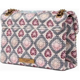 Resim Kurt Geiger Mini Fabric Drench Kensington Taşlı Zincir Askılı Tasarım Kadın Omuz Çantası Çok Renkli 