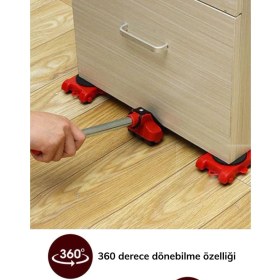 Resim Mbois Pratik Tekerlekli Basit Pratik Ağır Beyaz Eşya Mobilya Taşıma Kaydırma Aleti Aparatı Seti 