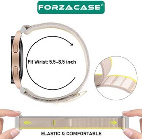 Resim Samsung Galaxy Watch Active R500 ile uyumlu Cırtlı Hasır Kumaş Kordon Kayış - FC604 