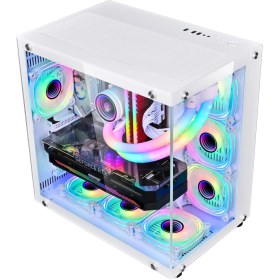 Resim Wjcoolman Robın2 Uzaktan Kumandalı Rgb 7 Fanlı Gaming Akvaryum Beyaz Kasa 