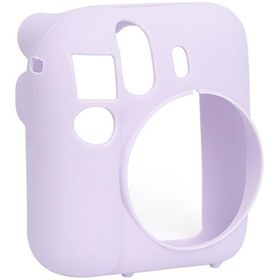 Resim Instax Mini 12 Makine Uyumlu Lila Koruyucu Silikon Kılıf 