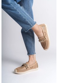 Resim Lıly Bağcıksız Ortopedik Rahat Taban Çiçek Desenli Kadın Babet Ayakkabı Ckt - Ten Ten 