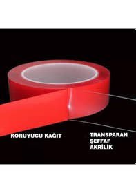 Resim Çift Taraflı Bant Şeffaf Silikon Bant 5mt 40 Mm 