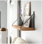 Resim Duvar Rafı Ahşaplı Dekoratif Salon Banyo Balkon Rafı Abronya 